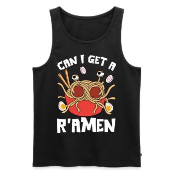 Fliegendes Spaghettimonster FSM - Männer Premium Bio Tank Top - Schwarz - Vorne - AI Model Male 178 light (178cm)