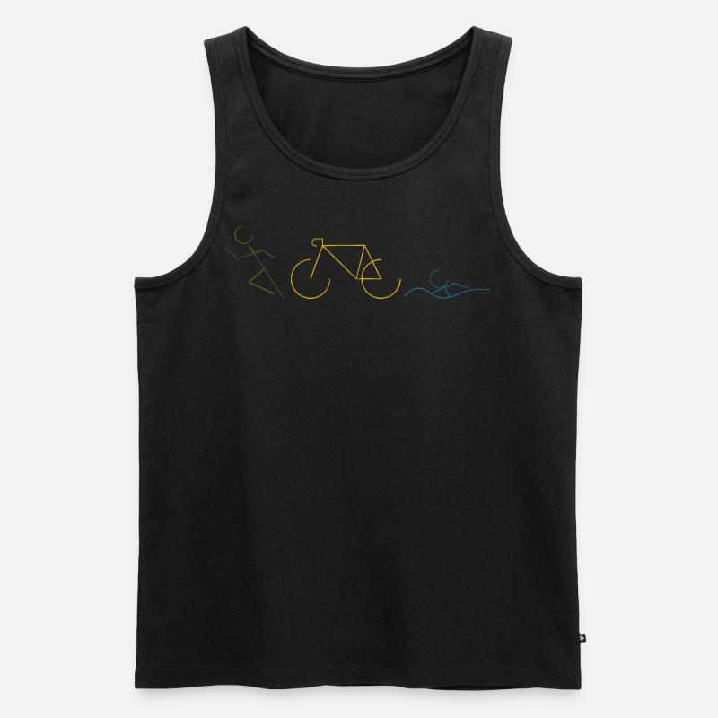 Triathlon Logo - Débardeur bio Premium Homme - noir