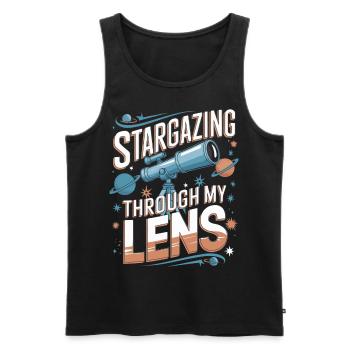 Telescope Astronomy Astrophotography - Men's Premium Organic Tank Top - black - Front - AI Model Male 178 light (178cm)