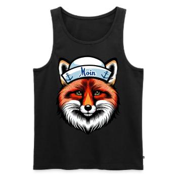 See Fuchs Füchse maritim Matrose Seemann Moin - Männer Premium Bio Tank Top - Schwarz - Vorne - Michal (187cm)