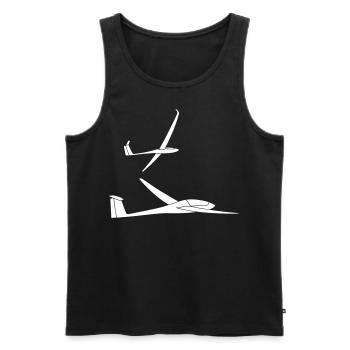 Planeur Planeur Planeur Planeur - Débardeur bio Premium Homme - noir - Devant - AI Model Male 178 light (178cm)