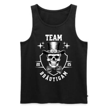 Bachelor Party Team Groom Skull Bachelor Party - Men's Premium Organic Tank Top - black - Front - AI Model Male 178 light (178cm)