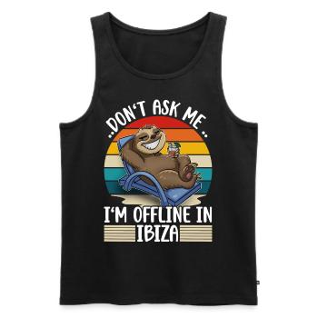 Voyage de vacances à Ibiza - Débardeur bio Premium Homme - noir - Devant - Michal (187cm)