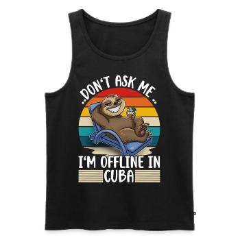 Kuba Urlaub - Männer Premium Bio Tank Top - Schwarz - Vorne - Michal (187cm)