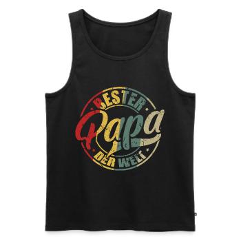 Bester Papa Der Welt Bester Papa - Männer Premium Bio Tank Top - Schwarz - Vorne - AI Model Male 178 light (178cm)