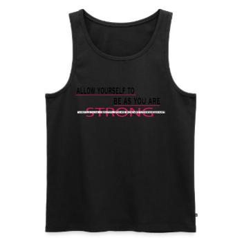 YouAreBeautiful - Männer Premium Bio Tank Top - Schwarz - Vorne - Michal (187cm)