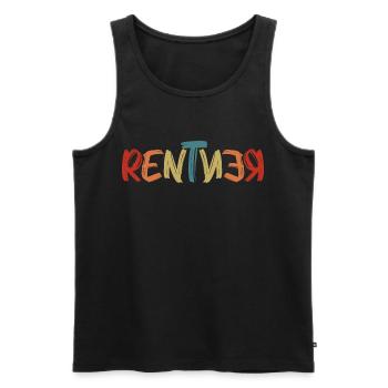 Rentner - Männer Premium Bio Tank Top - Schwarz - Vorne - Michal (187cm)
