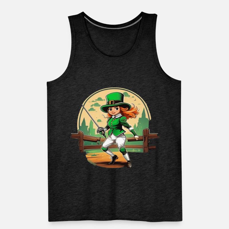 Clôture Trèfle de la Saint-Patrick Débardeur bio Premium Homme