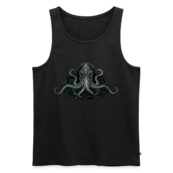 Cthulhu Lord and Savior Monster Horror T-Shirt - Männer Premium Bio Tank Top - Schwarz - Vorne - AI Model Male 178 light (178cm)