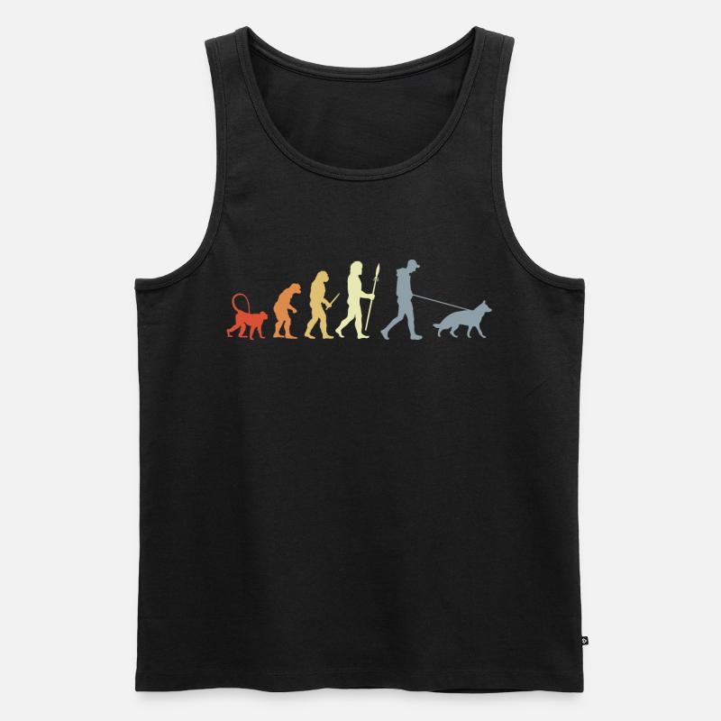 German Shepherd Owner Evolution - Männer Premium Bio Tank Top - Schwarz