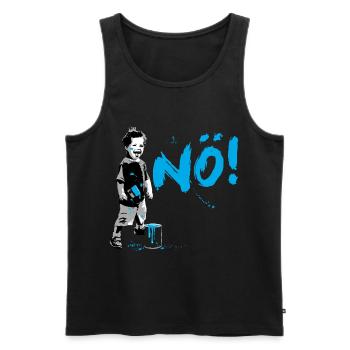 Boy Power NO Frecher Junge Protest Statement - Männer Premium Bio Tank Top - Schwarz - Vorne - Michal (187cm)