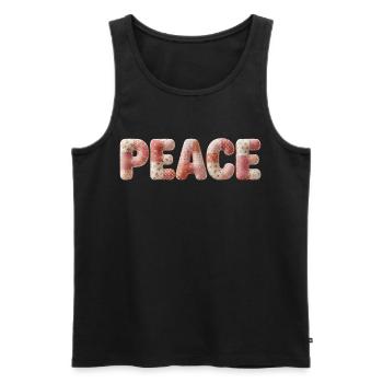 Sweet Peace Motif for Women, Girls & Kids - Men's Premium Organic Tank Top - black - Front - Michal (187cm)