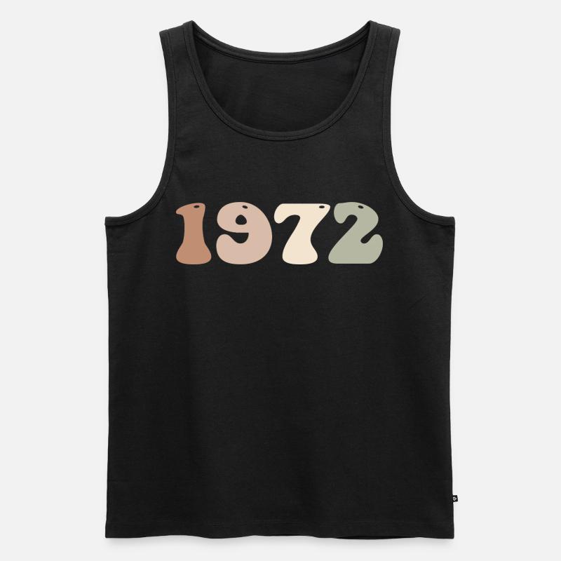 1972 - Männer Premium Bio Tank Top - Schwarz