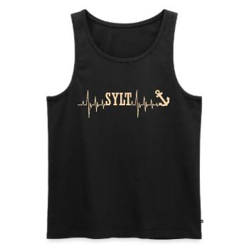 Nordsee INSEL SYLT Wattenmeer Lustiges - Männer Premium Bio Tank Top - Schwarz - Vorne - AI Model Male 178 light (178cm)