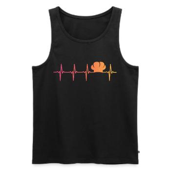 Chef Cuisine Sunset Heartbeat Chef - Männer Premium Bio Tank Top - Schwarz - Vorne - Michal (187cm)