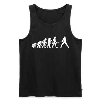 Baseball Evolution Baseball Player Batsman - Men's Premium Organic Tank Top - black - Front - Michal (187cm)