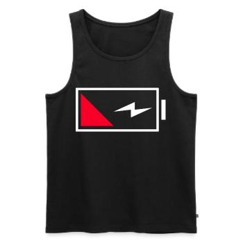Batterie - Männer Premium Bio Tank Top - Schwarz - Vorne - Michal (187cm)