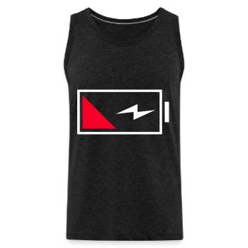 Battery - Men's Premium Organic Tank Top - charcoal grey - Front - Alexander (188cm)