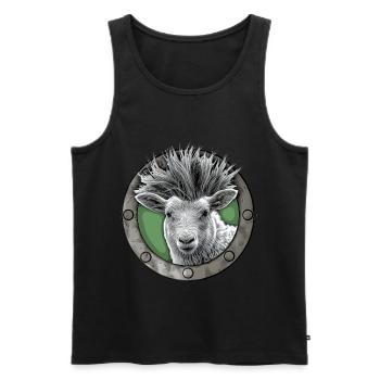Punk sheep - Men's Premium Organic Tank Top - black - Front - Michal (187cm)