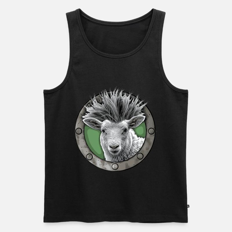 Punkschaf - Männer Premium Bio Tank Top - Schwarz