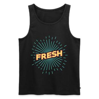 Fresh - Männer Premium Bio Tank Top - Schwarz - Vorne - Michal (187cm)