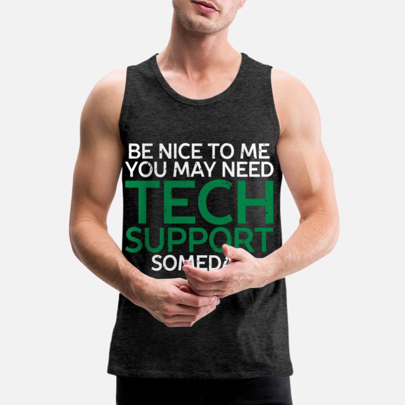 programmer, evolution, computer, nerd Men's Premium Organic Tank Top