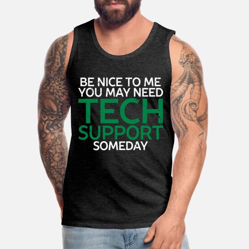 programmer, evolution, computer, nerd Men's Premium Organic Tank Top
