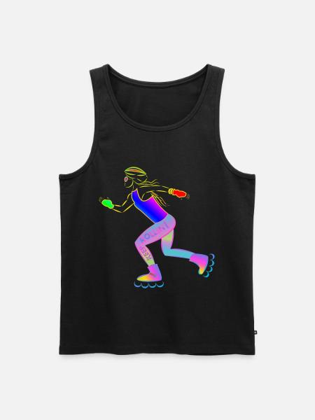Roller Girl - Keep Rolling - Männer Premium Bio Tank Top - Schwarz