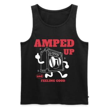 Vintage Gitarristen Design Gitarren Lehrer Amp - Männer Premium Bio Tank Top - Schwarz - Vorne - AI Model Male 178 light (178cm)