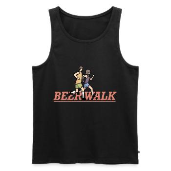 Promenade de la bière - Bier Marathon - Débardeur bio Premium Homme - noir - Devant - Michal (187cm)