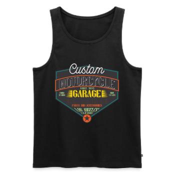 Bikers, motorcyclists - Men's Premium Organic Tank Top - black - Front - AI Model Male 178 light (178cm)