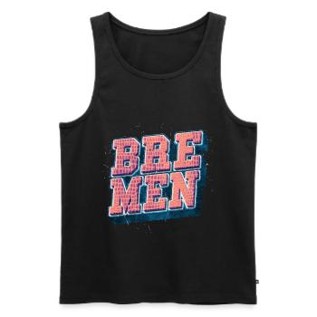 Brême Allemagne City Font Vintage Rétro - Débardeur bio Premium Homme - noir - Devant - Michal (187cm)