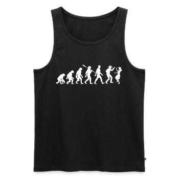 Vintage Evolution - Line Dance - Gift - Men's Premium Organic Tank Top - black - Front - AI Model Male 178 light (178cm)