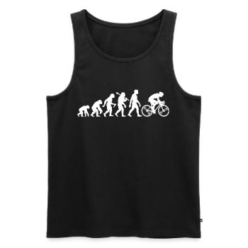 Évolution des cyclistes pour le cyclisme - Débardeur bio Premium Homme - noir - Devant - Michal (187cm)