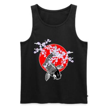 Cherry Blossoms SAKURA NISHIKIGOI Koi 1 - Männer Premium Bio Tank Top - Schwarz - Vorne - AI Model Male 178 light (178cm)
