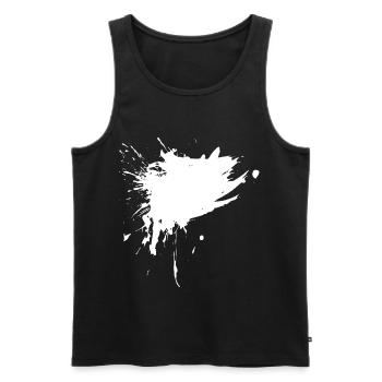Fleck Bürste Klecks Vektor Design Neu - Männer Premium Bio Tank Top - Schwarz - Vorne - AI Model Male 178 light (178cm)