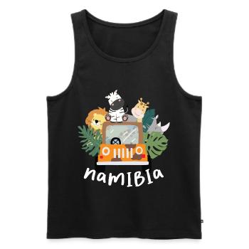 Namibia - Männer Premium Bio Tank Top - Schwarz - Vorne - AI Model Male 178 light (178cm)