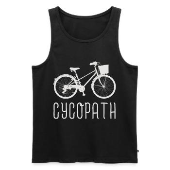 Cycopath Damen Frauen Fahrrad Fahrrad Cycopath - Männer Premium Bio Tank Top - Schwarz - Vorne - AI Model Male 178 light (178cm)
