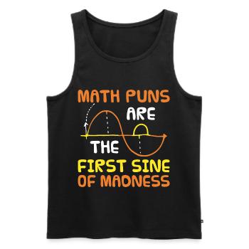 Maths d’humour Geeks geeks cadeau de maths - Débardeur bio Premium Homme - noir - Devant - AI Model Male 178 light (178cm)