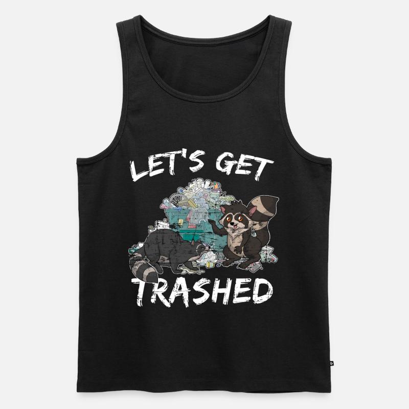 Waschbären Geschenk Waschbär - Männer Premium Bio Tank Top - Schwarz