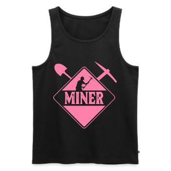 Miners Mining Mining Miner Mine - Men's Premium Organic Tank Top - black - Front - AI Model Male 178 light (178cm)