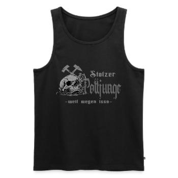Ruhrpott Pottjunge - Männer Premium Bio Tank Top - Schwarz - Vorne - AI Model Male 178 light (178cm)
