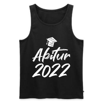 Abschluss Abitur 2022 Hut Pinselschrift - Männer Premium Bio Tank Top - Schwarz - Vorne - Michal (187cm)