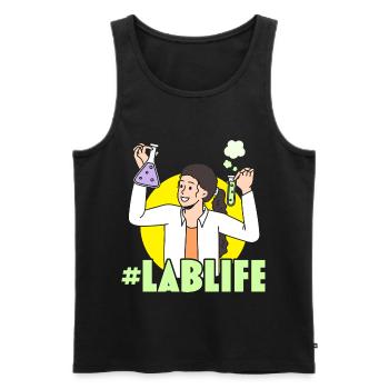 #LabLife Biologist Science Teacher Biology Majo - Men's Premium Organic Tank Top - black - Front - Michal (187cm)