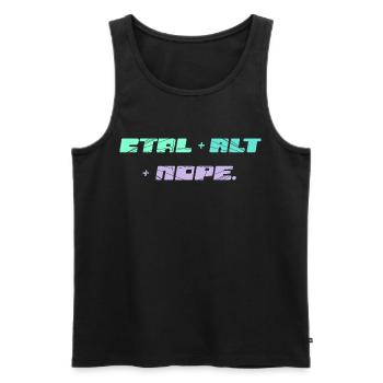 CTRL ALT NOPE - IT Motiv - Männer Premium Bio Tank Top - Schwarz - Vorne - AI Model Male 178 light (178cm)