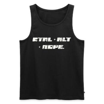 CTRL ALT NOPE - Männer Premium Bio Tank Top - Schwarz - Vorne - Michal (187cm)