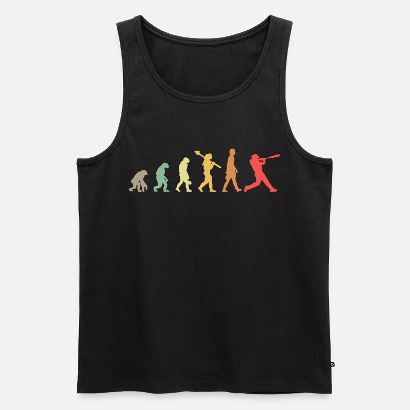 Baseball Evolution - Männer Premium Bio Tank Top - Schwarz