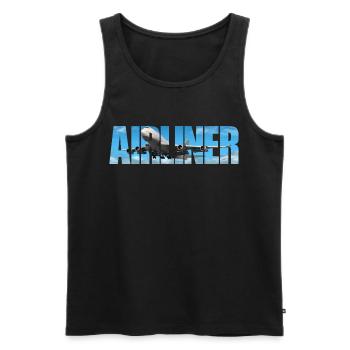 Airliner Jumbo-Jet - Männer Premium Bio Tank Top - Schwarz - Vorne - Michal (187cm)