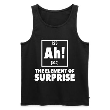 Ah - Element Chemistry Periodic Table funny - Men's Premium Organic Tank Top - black - Front - AI Model Male 178 light (178cm)