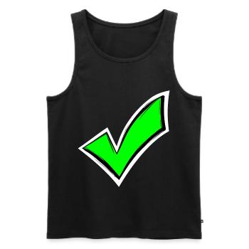 Tick chop colored seen - Men's Premium Organic Tank Top - black - Front - AI Model Male 178 light (178cm)